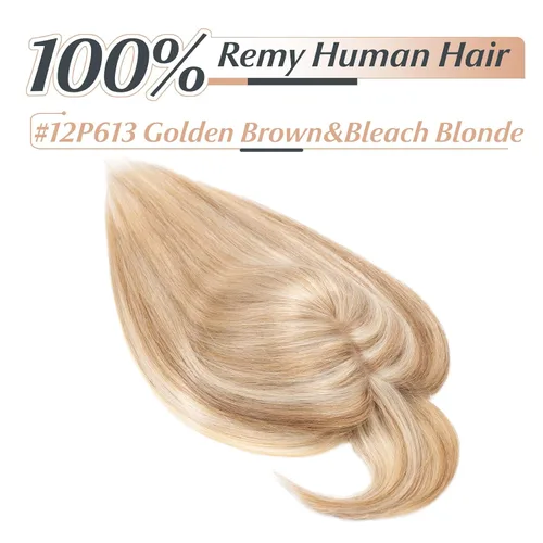 Miniatura 2 de Benehair 150% seda hecha a mano densidad base 100% Remy cabello humano para mujeres con flequillo clip en piezas de cabello con clip con ligera Gris