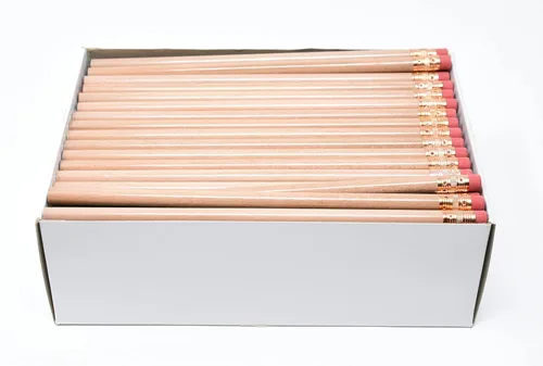 Miniatura 6 de Pencil Guy Lápices redondos en blanco Crema 144 a una caja: No afilados