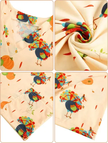 Miniatura 7 de SATINIOR Camisa de cuello con estampado de Acción de Gracias para mujer, color pavo