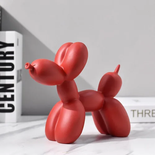 Miniatura 6 de Lindo globo de resina para perro, estatua de animales, adornos para decoración del hogar (negro)