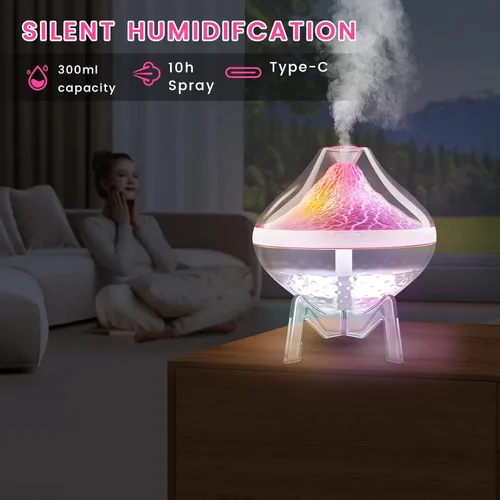 Miniatura 3 de Humidificadores pequeños para dormitorio, niebla fría, ultrasónico, humidificador de bebé con sensor de humedad, apagado automático, luz LED Blanco