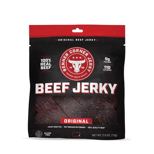 Miniatura 10 de Renner Corner Jerky's Maple Jalapeño Beef Jerky (2.5 onzas) - 100% natural, carne de res premium hecha a mano, fabricada en Dakota del Sur, sin