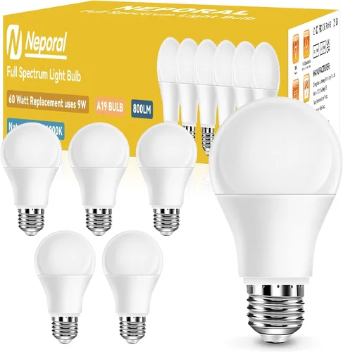 Miniatura 17 de Neporal - Foco de luz de espectro completo de 15 W, focos de luz solar natural sin UV de 2700 K, foco LED de 15 W equivalente a 100 W, CRI 90+, sin