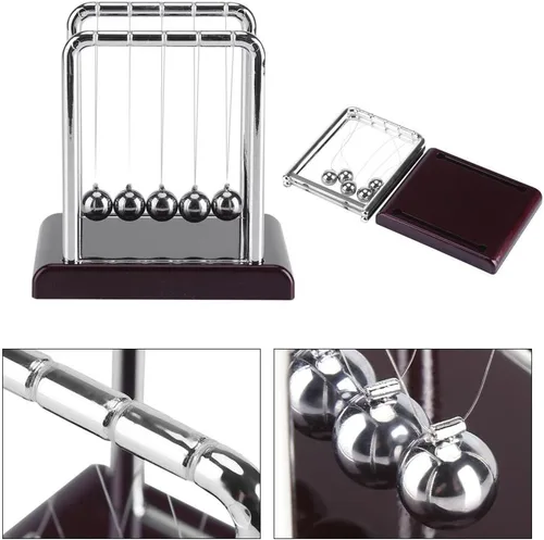 Miniatura 3 de DEWIN Newtons Cradle Pendulum Steel Balance Bola magnética oscilante de movimiento perpetuo, juguete de escritorio de ciencia física, juguete