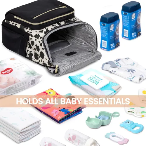 Miniatura 5 de LOVEVOOK Mochila para Pañales de Gran Capacidad con Cambiador Portátil, Mochila de Viaje Multifunción para Bebé Leche