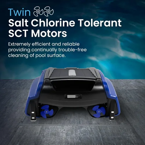 Miniatura 3 de Betta SE - Limpiador robótico automático de superficie de piscina con batería de limpieza continua 24/7 y motores tolerantes al cloro de sal doble