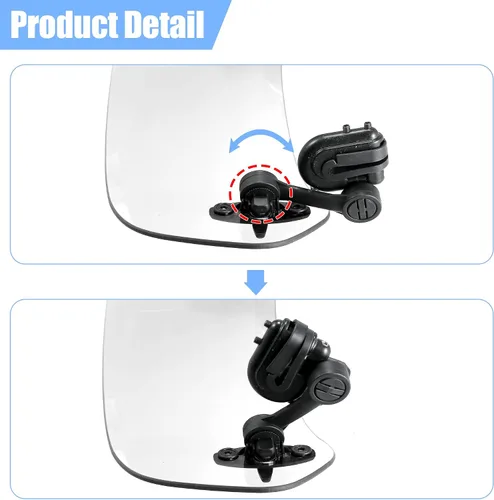 Miniatura 4 de Motoforti Parabrisas de 11.2 in – Deflector de viento con clip ajustable, lente transparente, ajuste universal para la mayoría de motocicletas