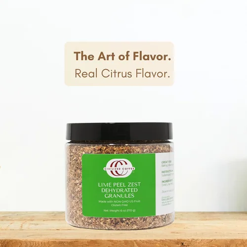 Miniatura 8 de Civilized Coffee Gránulos de ralladura de lima, 6 oz Cáscara de lima real, hornear y cocinar, sabor cítrico brillante, no requiere preparación
