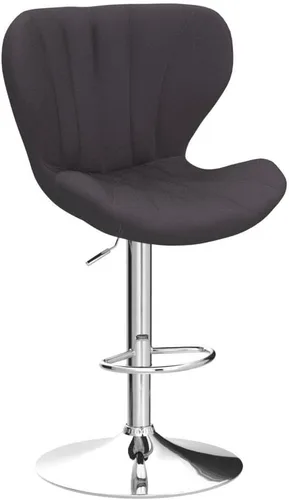 Miniatura 4 de Roundhill Furniture Ellston - Taburetes de bar giratorios ajustables de terciopelo, color azul, juego de 2