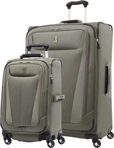 Miniatura 161 de Travelpro Maxlite 5 - Juego de 2 piezas de equipaje de mano de tela, expandibles con 4 ruedas giratorias, bolso blando para debajo del asiento, Negro