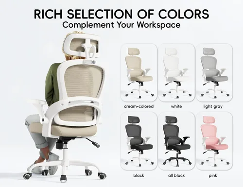 Miniatura 8 de TRALT Silla de oficina – Silla de oficina ergonómica con soporte para el respaldo, silla de computadora, sillas de escritorio de oficina en casa