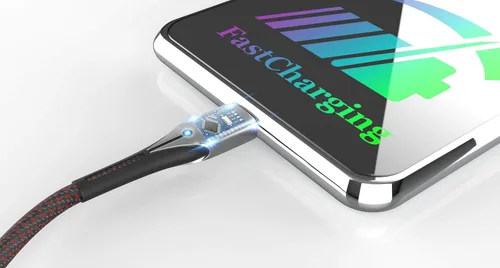 Miniatura 3 de AGOZ Cable USB C tipo 3A de 6 pies con cargador rápido de luz LED compatible con Samsung Galaxy S26 S25 S24 S23 S22, A15 A16 A17 A34 A36 A54, Z Fold