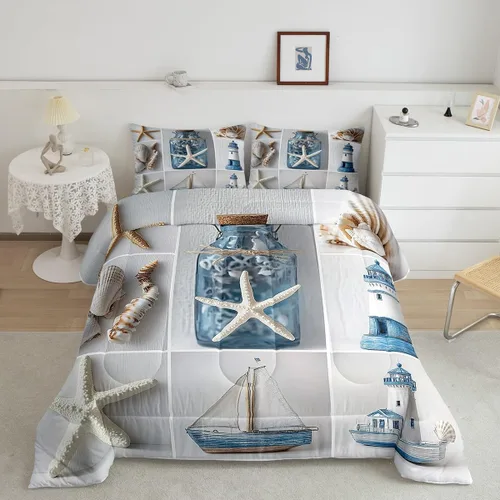 Miniatura 10 de Erosebridal Juego de edredón de perezoso tamaño individual, bonito edredón de plumón de perezoso en árbol para niños y niñas, juego de ropa de cama