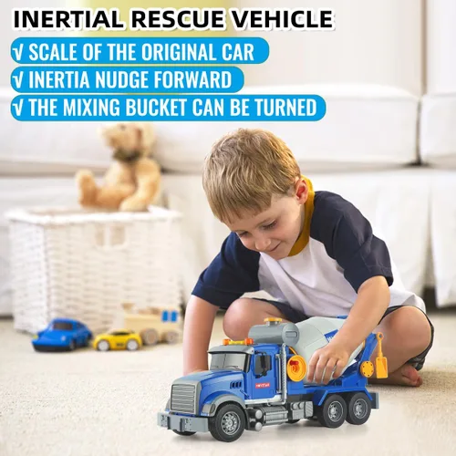 Miniatura 2 de Camión mezclador de construcción grande con luces y sonidos, perfecto para edades de 3 a 7 años, ideal para juegos imaginativos