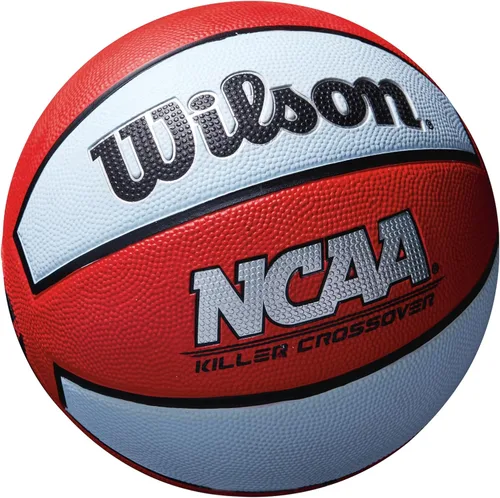 Miniatura 3 de Wilson NCAA Killer Crossover – Balón de baloncesto para exteriores - 29.5 pulgadas, 28.5 pulgadas, 27.5 pulgadas Rojo/Blanco