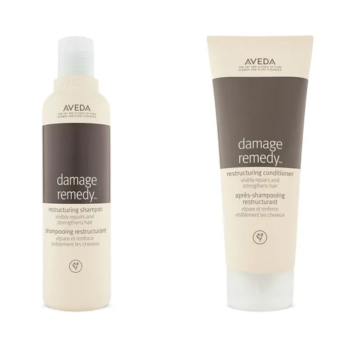 Aveda Daño reestructurante champú y acondicionador Duo | Fortalece el cabello dañado | Ayuda a prevenir la rotura | Con proteína de quinua