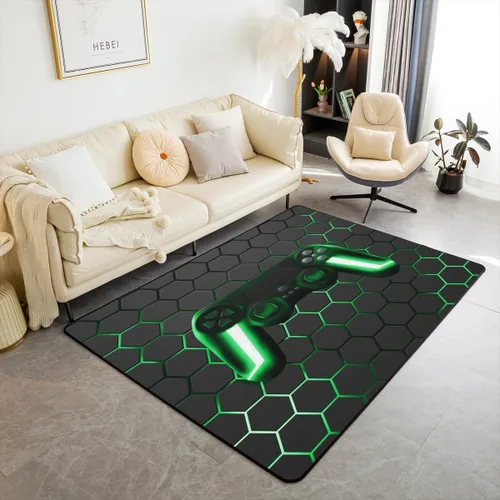 Miniatura 30 de Erosebridal Alfombra de área con tema Groovy de los 70 para sala de estar y dormitorio, alfombra retro con símbolo de paz antideslizante, alfombra