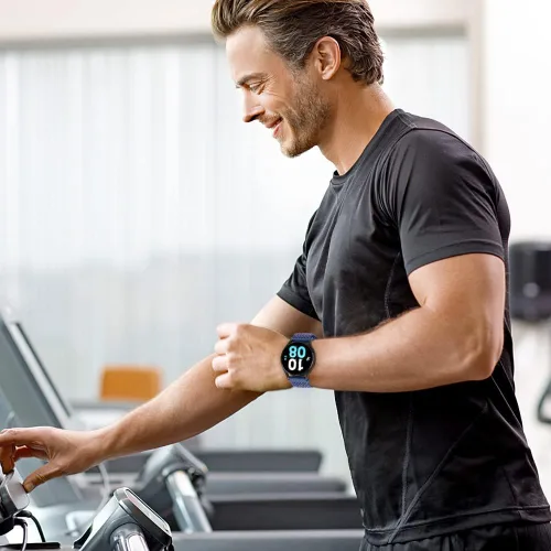 Miniatura 7 de Correa de reloj de nailon compatible con Samsung Galaxy Watch 7/6/5/4/FE 1.575 in 1.732 in/Watch 6 Classic 1.693 in 1.850 in/Watch 5 Pro 1.772