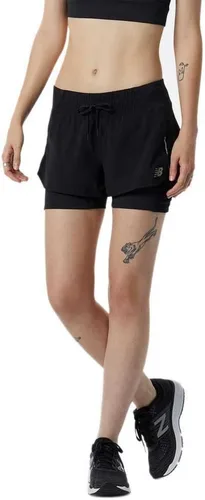 Miniatura 2 de New Balance Pantalón corto Impact 2 en 1 para mujer 22, Negro