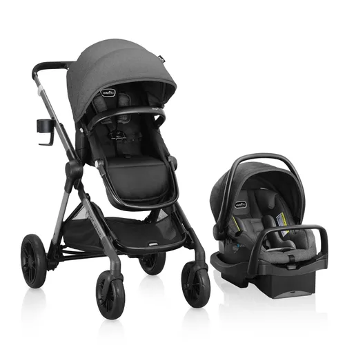 Miniatura 17 de Sistema de transporte modular Evenflo Pivot Xpand con asiento de coche para bebé LiteMax (Negro Ayrshire)