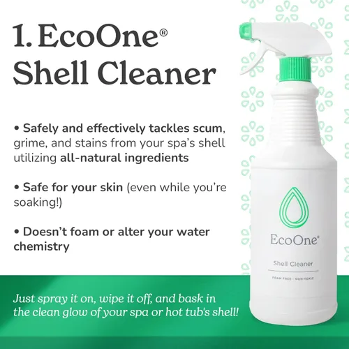 Miniatura 2 de Kit de limpieza profunda de EcoOne Viene con limpiador de filtro de spa y bañera de hidromasaje, limpiador de tuberías, limpiador de carcasa