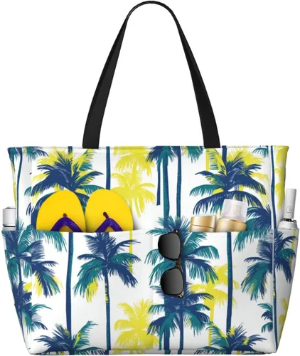 Miniatura 23 de Bolsa de playa para mujer, bolsa de playa impermeable y a prueba de arena con bolsa húmeda, bolsa de viaje grande para viajes de fin de semana