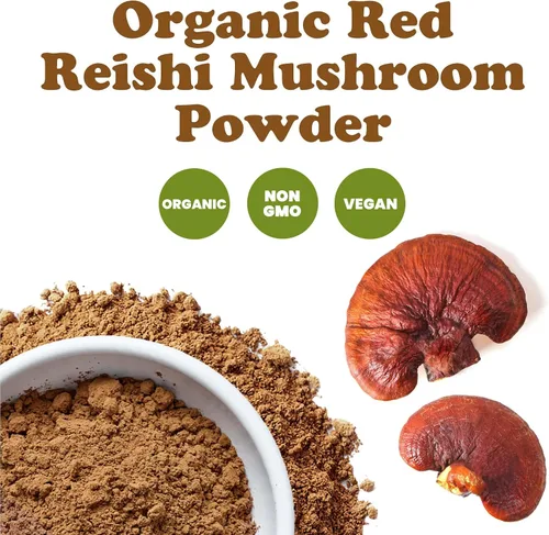 Miniatura 4 de Food to Live Polvo de hongos reishi rojos orgánicos, 12 onzas, superalimento vegano natural para inmunidad y bienestar holístico. Rico