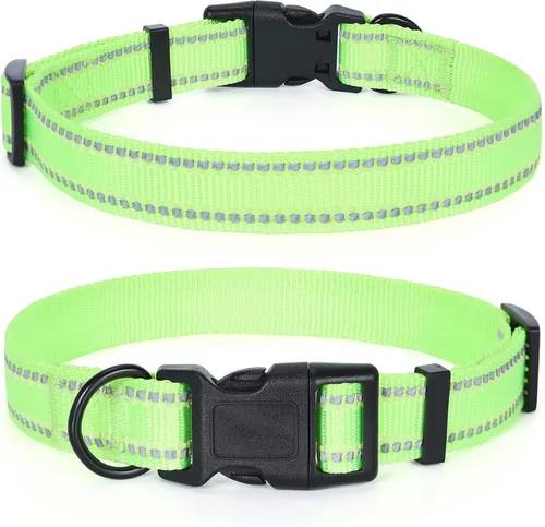 Miniatura 23 de Mile High Life Collar para perro Collares reflectantes de nailon para perros Collares ligeros para cachorros Collares rosados para perros 3