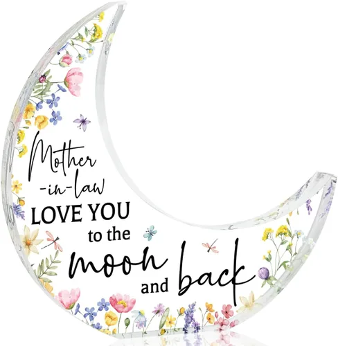 Miniatura 50 de Regalos para Abuela, Regalos para Abuela de los Nietos, Decoraciones de Luna Acrílica 5.0 x 4.0 pulgadas, Día de las Madres, Navidad, Regalos