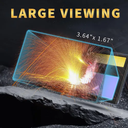 Miniatura 3 de TRQWH Lente de soldadura de oscurecimiento automático HD de 4.33 x 3.54 pulgadas, filtro solar de color verdadero con 2 sensores de arco rango