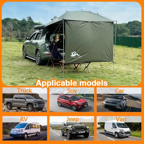 Miniatura 3 de Tienda de campaña para maletero de SUV con toldo, impermeable 3000MM UPF 50+, toldo con sombra para maletero para SUV/furgoneta/MPV/CUV