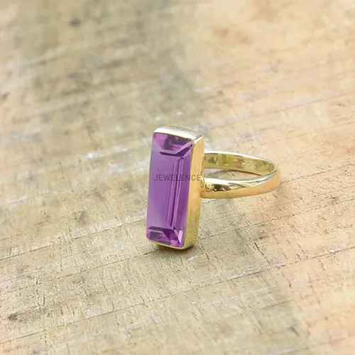 Miniatura 80 de Anillo de plata de ley maciza superpuesta de oro amarillo de 18 quilates para mujer, anillo de compromiso de plata esterlina, juego de bisel
