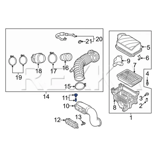 Miniatura 5 de Rexka 20 piezas de parachoques de capó protector de visión de entrada tipo empuje clip para Hyundai Kia 86155-2H100 Accent, Azera, Elantra, Tucson