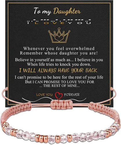 Miniatura 8 de Ideas de regalo para adolescentes y niños: Pulsera de código morse con texto en inglés "I LOVE YOU" para hijo - Ajustable, hecha a mano, rellenos