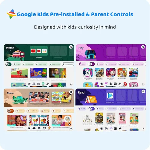 Miniatura 2 de COLORROOM Tablet Android 15 actualizada 2026, tableta para niños de 10 pulgadas, CPU Octa-Core, 10 GB+64 GB+1 TB Expandir tabletas para niños