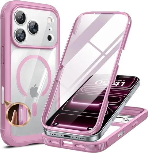 Miniatura 200 de Miracase Funda para iPhone 13 de 6.1 pulgadas, [sin burbujas] funda de teléfono de cuerpo completo con pantalla de vidrio completa integrada, sin