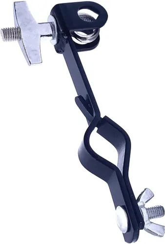 Miniatura 2 de Soporte de campana de abrazadera de tambor de montaje soporte de abrazadera para bloques de mermelada pandereta platillo negro acero recubierto