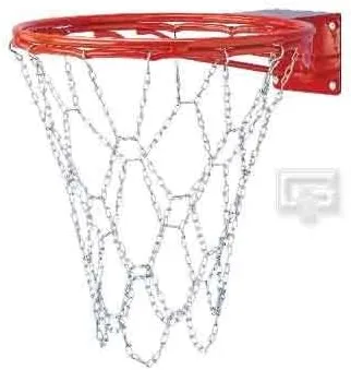 Gared Red de baloncesto de cadena de acero (para uso con porteras/llantas de un solo anillo)