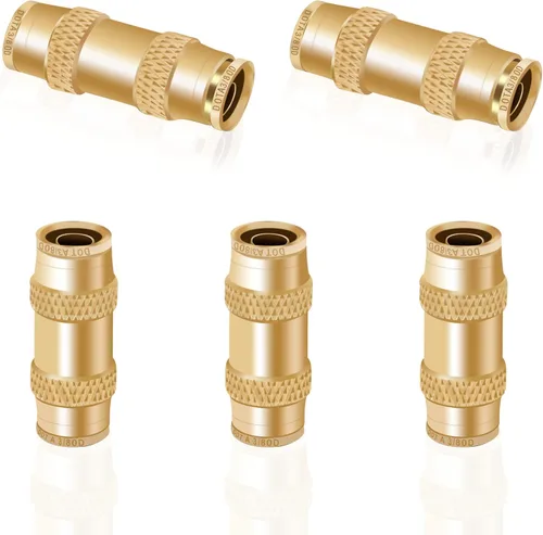 Miniatura 13 de Siptenk 1/2 DOT Air Line Fittings 5PCS, unión recta de latón 1/2 "OD Air Brake Line Fittings Quick Push to Connect Fittings for Truck Trailers