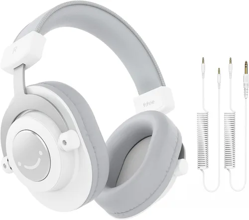 Miniatura 8 de FIFINE Auriculares de monitor de estudio para grabación, auriculares con cable con controlador de 50mm, auriculares sobre la oreja con cables Negro