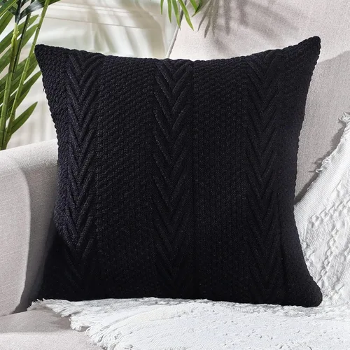 Miniatura 8 de MANDIOO Fundas de almohada decorativas de punto de algodón, suaves y acogedoras, fundas de cojín para exteriores, fundas de almohada modernas
