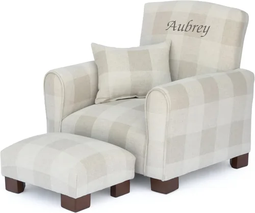 Miniatura 33 de Sillón personalizado para niños pequeños, mecedora tapizada con personalización, silla para niños pequeños con nombre personalizado, cómodo sillón
