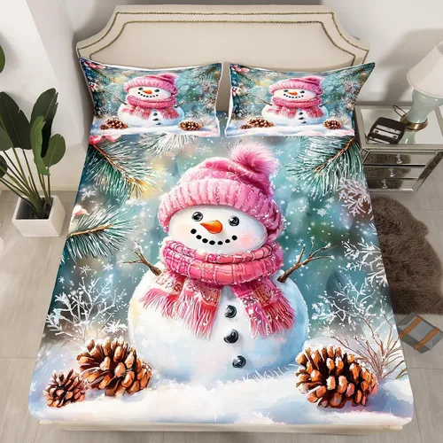 Miniatura 13 de Erosebridal Divertida sábana bajera ajustable de Halloween para niños, lindo juego de ropa de cama de calabaza fantasma, decoración de Halloween