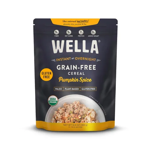 Miniatura 9 de Cereal de Avena Alternativa Wella, Cereal Caliente para el Desayuno Libre de Gluten, Sin Granos Paleo Orgánico Vegano Alto en Proteínas