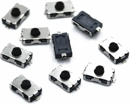 Miniatura 2 de HALONE 1000 piezas sin microinterruptor normalmente cerrado, 3 x 6 teclas de botón de gel de sílice SMD táctiles SMD, 4 x 6 NC botón suave SMD