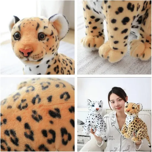Miniatura 5 de NatureMan Juguete de peluche de guepardo de 9 pulgadas, lindo y realista juguete de peluche de guepardo, regalos para niños y niñas (marrón)