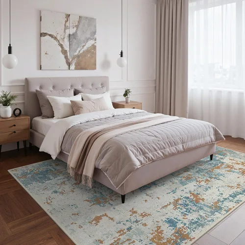 Miniatura 4 de BEIMO Alfombras de área de 6 x 9 pies para sala de estar, dormitorio, alfombra moderna y abstracta lavable a máquina, alfombra grande suave de pelo