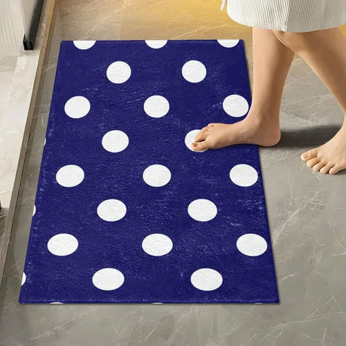 Miniatura 11 de Tapete de baño a cuadros negros y morados, suave, absorbente, lavable, tapete de baño para suelo de baño, tapete de baño antideslizante para baño