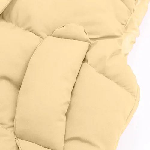 Miniatura 6 de Chaleco de plumón para bebés y niñas, lindo abrigo de algodón con capucha con orejas de oso para invierno, chaleco cálido para niños