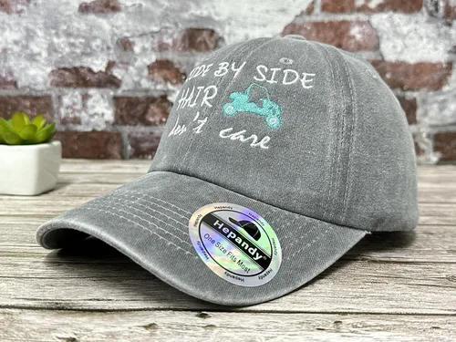Miniatura 2 de Hepandy Sombreros bordados lado a lado del cabello Don't Care